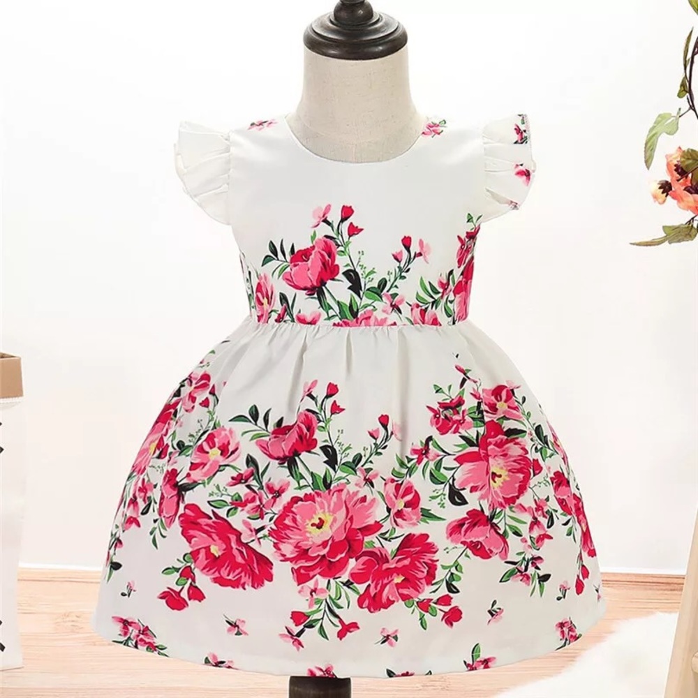 Baby toddler girl cotton floral dress 12-18 month